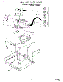 09 - Machine Base parts for Whirlpool Washer Dryer Combo LTE6234AW3 from AppliancePartsPros.com