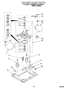 09 - Machine Base parts for Whirlpool Washer Dryer Combo LTE5243BN2 from AppliancePartsPros.com