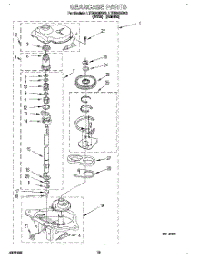 12 - Gearcase parts for Whirlpool Washer Dryer Combo LTE5243BN2 from AppliancePartsPros.com