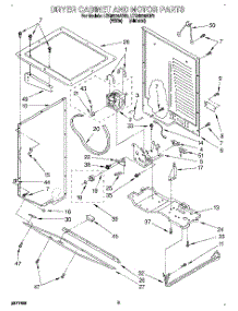03 - Dryer Cabinet And Motor parts for Whirlpool Washer Dryer Combo LTG6234AN2 from AppliancePartsPros.com