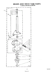 14 - Brake And Drive Tube parts for Whirlpool Washer Dryer Combo JWP21080 from AppliancePartsPros.com