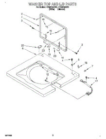 06 - Washer Top And Lid parts for Whirlpool Washer Dryer Combo LTG6234AN2 from AppliancePartsPros.com
