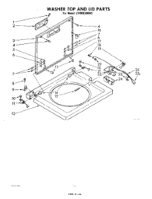 07 - Washer Top And Lid parts for Whirlpool Washer Dryer Combo LT4905XMW0 from AppliancePartsPros.com