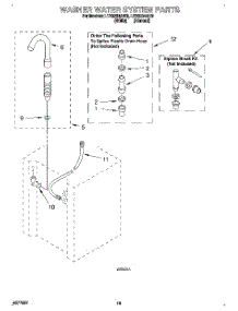 13 - Washer Water System parts for Whirlpool Washer Dryer Combo LTE6234AN3 from AppliancePartsPros.com