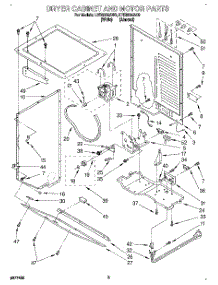 03 - Dryer Cabinet And Motor parts for Whirlpool Washer Dryer Combo LTE6234AW2 from AppliancePartsPros.com