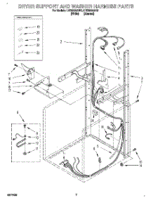 05 - Dryer Support And Washer Harness parts for Whirlpool Washer Dryer Combo LTE6234AW2 from AppliancePartsPros.com