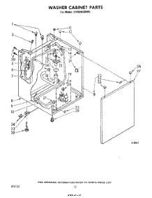 09 - Washer Cabinet parts for Whirlpool Washer Dryer Combo LT4905XMW0 from AppliancePartsPros.com