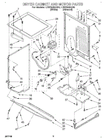 03 - Dryer Cabinet And Motor parts for Whirlpool Washer Dryer Combo LTE7245AN0 from AppliancePartsPros.com