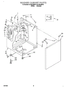 07 - Washer Cabinet parts for Whirlpool Washer Dryer Combo 3LTE5243BN0 from AppliancePartsPros.com
