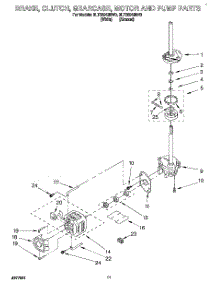 08 - Brake, Clutch, Gearcase, Motor And Pump parts for Whirlpool Washer Dryer Combo 3LTE5243BN0 from AppliancePartsPros.com