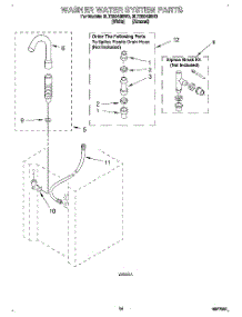 11 - Washer Water System parts for Whirlpool Washer Dryer Combo 3LTE5243BN0 from AppliancePartsPros.com