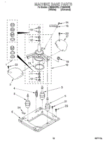 09 - Machine Base parts for Whirlpool Washer Dryer Combo LTE5243BW0 from AppliancePartsPros.com