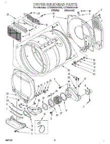 04 - Dryer Bulkhead parts for Whirlpool Washer Dryer Combo LTG6234AW0 from AppliancePartsPros.com
