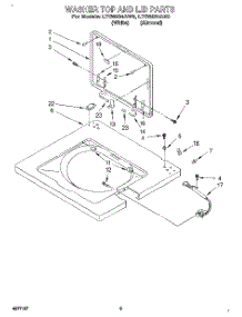 06 - Washer Top And Lid parts for Whirlpool Washer Dryer Combo LTG6234AW0 from AppliancePartsPros.com