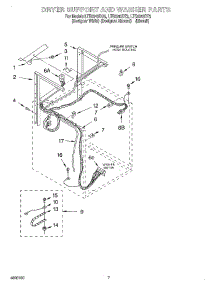 05 - Dryer Support And Washer parts for Whirlpool Washer Dryer Combo LTE5243DQ2 from AppliancePartsPros.com