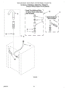 13 - Washer Water System parts for Whirlpool Washer Dryer Combo LTE6234DT2 from AppliancePartsPros.com