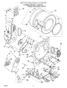 04 - Dryer Bulkhead parts for Whirlpool Washer Dryer Combo LTE5243DQ1 from AppliancePartsPros.com