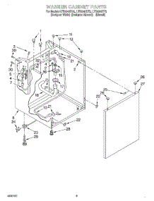 07 - Washer Cabinet parts for Whirlpool Washer Dryer Combo LTE5243DZ2 from AppliancePartsPros.com