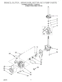08 - Brake, Clutch, Gearcase, Motor And Pump parts for Whirlpool Washer Dryer Combo LTE5243DZ1 from AppliancePartsPros.com