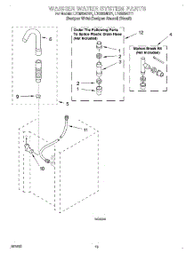 13 - Washer Water System parts for Whirlpool Washer Dryer Combo LTG6234DT1 from AppliancePartsPros.com