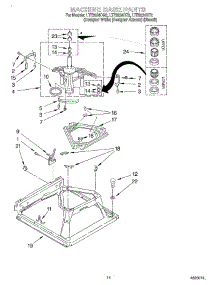 09 - Machine Base parts for Whirlpool Washer Dryer Combo LTE6234DZ2 from AppliancePartsPros.com
