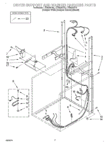 05 - Dryer Support And Washer Harness parts for Whirlpool Washer Dryer Combo LTE6234DQ2 from AppliancePartsPros.com