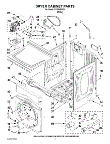 02 - Dryer Cabinet Parts parts for Whirlpool Washer Dryer Combo CGT8000XQ0 from AppliancePartsPros.com