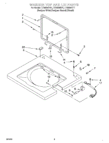 06 - Washer Top And Lid parts for Whirlpool Washer Dryer Combo LTG6234DQ1 from AppliancePartsPros.com