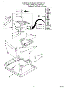 09 - Machine Base parts for Whirlpool Washer Dryer Combo LTE6234DQ1 from AppliancePartsPros.com