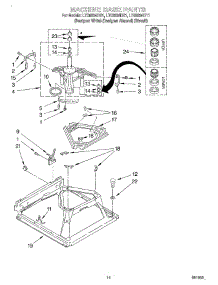 09 - Machine Base parts for Whirlpool Washer Dryer Combo LTG6234DQ1 from AppliancePartsPros.com
