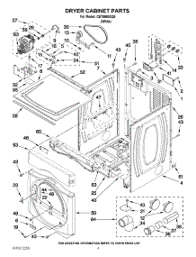 02 - Dryer Cabinet Parts parts for Whirlpool Washer Dryer Combo CET8000XQ0 from AppliancePartsPros.com