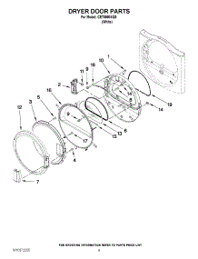 04 - Dryer Door Parts parts for Whirlpool Washer Dryer Combo CET8000XQ0 from AppliancePartsPros.com
