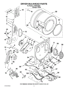 04 - Dryer Bulkhead Parts parts for Whirlpool Washer Dryer Combo LTG5243DQA from AppliancePartsPros.com