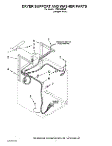 05 - Dryer Support And Washer Parts parts for Whirlpool Washer Dryer Combo LTG5243DQA from AppliancePartsPros.com