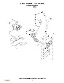 10 - Pump And Motor Parts parts for Whirlpool Washer Dryer Combo CGT8000XQ0 from AppliancePartsPros.com