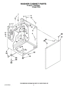 07 - Washer Cabinet Parts parts for Whirlpool Washer Dryer Combo LTG5243DQA from AppliancePartsPros.com