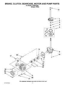 08 - Brake, Clutch, Gearcase, Motor And Pump Parts parts for Whirlpool Washer Dryer Combo LTG5243DQA from AppliancePartsPros.com