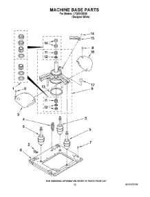 09 - Machine Base Parts parts for Whirlpool Washer Dryer Combo LTG5243DQ9 from AppliancePartsPros.com
