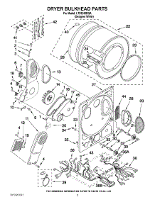 04 - Dryer Bulkhead Parts parts for Whirlpool Washer Dryer Combo LTE5243DQA from AppliancePartsPros.com