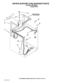 05 - Dryer Support And Washer Parts parts for Whirlpool Washer Dryer Combo LTE5243DQA from AppliancePartsPros.com