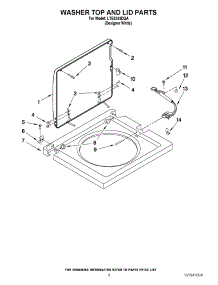 06 - Washer Top And Lid Parts parts for Whirlpool Washer Dryer Combo LTE5243DQA from AppliancePartsPros.com