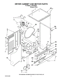03 - Dryer Cabinet And Motor Parts parts for Whirlpool Washer Dryer Combo LTE5243DQ9 from AppliancePartsPros.com