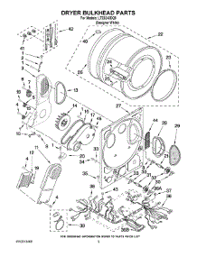 04 - Dryer Bulkhead Parts parts for Whirlpool Washer Dryer Combo LTE5243DQ9 from AppliancePartsPros.com
