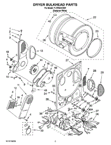 04 - Dryer Bulkhead Parts parts for Whirlpool Washer Dryer Combo YLTE5243DQ7 from AppliancePartsPros.com