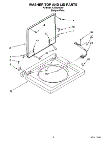 06 - Washer Top And Lid Parts parts for Whirlpool Washer Dryer Combo YLTE5243DQ7 from AppliancePartsPros.com