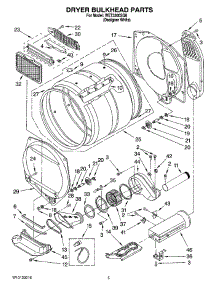04 - Dryer Bulkhead Parts parts for Whirlpool Washer Dryer Combo WET3300SQ0 from AppliancePartsPros.com