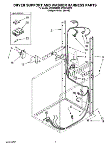 05 - Dryer Support And Washer Harness Parts parts for Whirlpool Washer Dryer Combo LTG6234DT5 from AppliancePartsPros.com