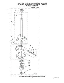 13 - Brake And Drive Tube Parts parts for Whirlpool Washer Dryer Combo LTE5243DQ9 from AppliancePartsPros.com