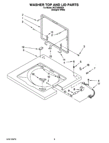 06 - Washer Top And Lid Parts parts for Whirlpool Washer Dryer Combo WGT3300SQ0 from AppliancePartsPros.com