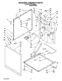 07 - Washer Cabinet Parts parts for Whirlpool Washer Dryer Combo WGT3300SQ0 from AppliancePartsPros.com